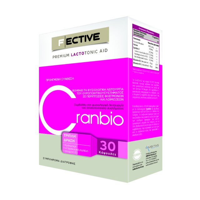 Fective Premium Lactotonic Aid Cranbio 30caps